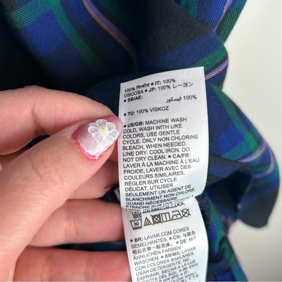NWT flannel blouse size small - Picture 3 of 5